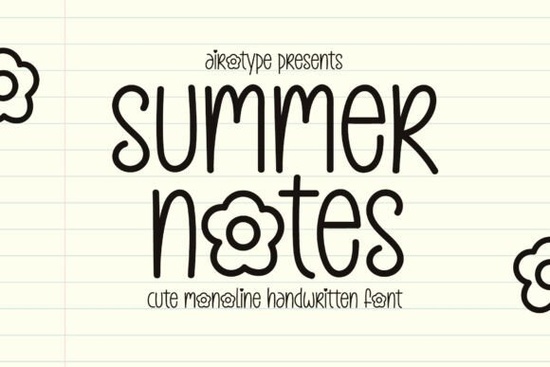 Summer Notes Font